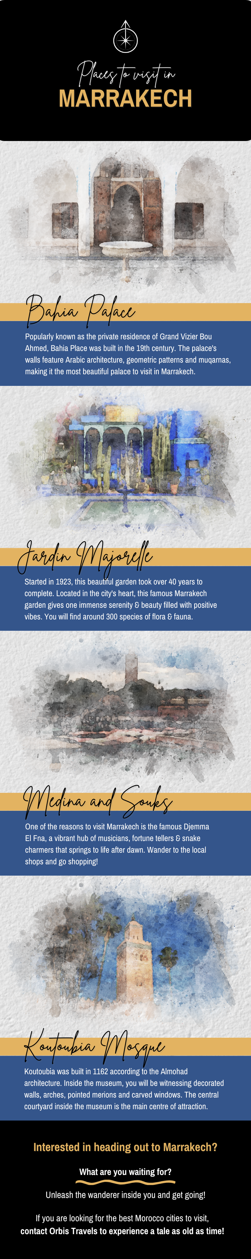 places to visit in Marrakech infographic