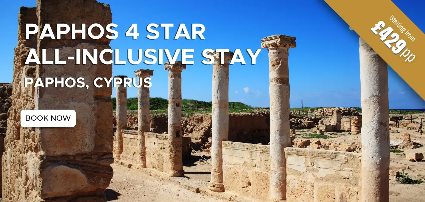 Paphos 4 Star All-Inclusive Stay W/Flights