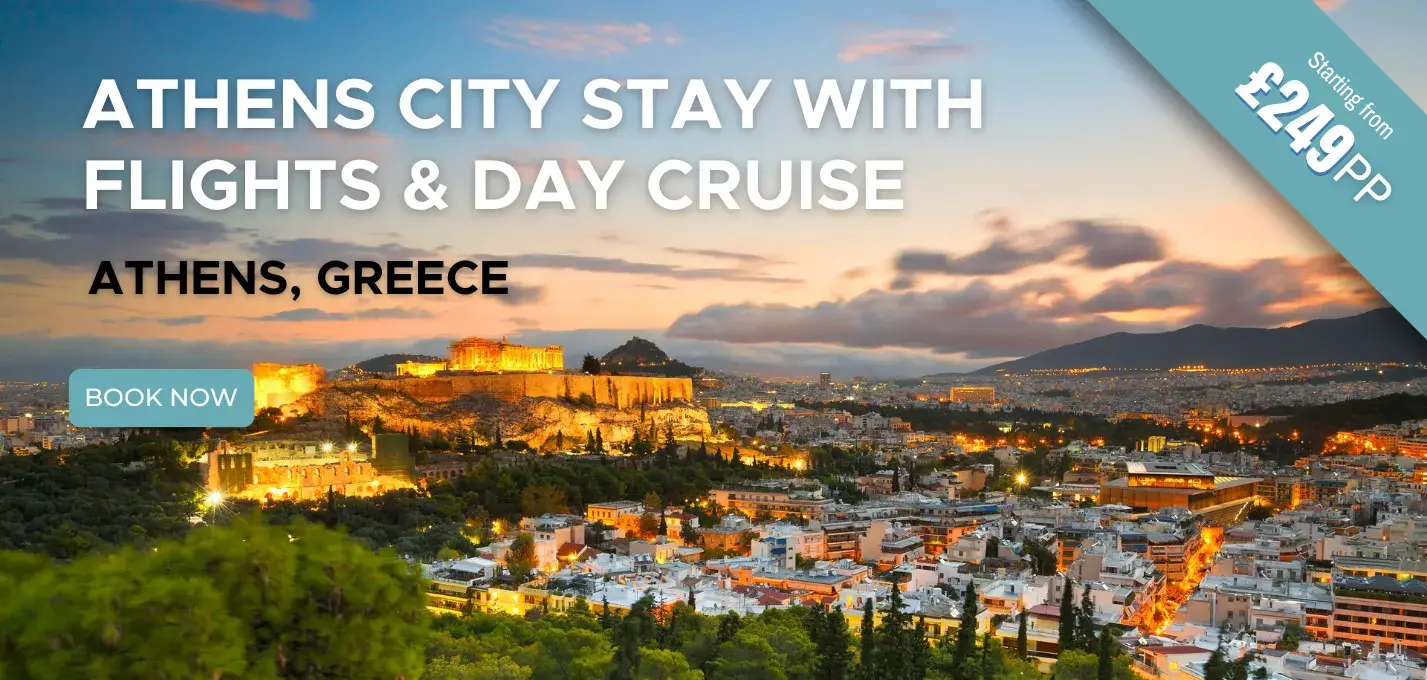 Athens City Stay W/Flights and Day Cruise