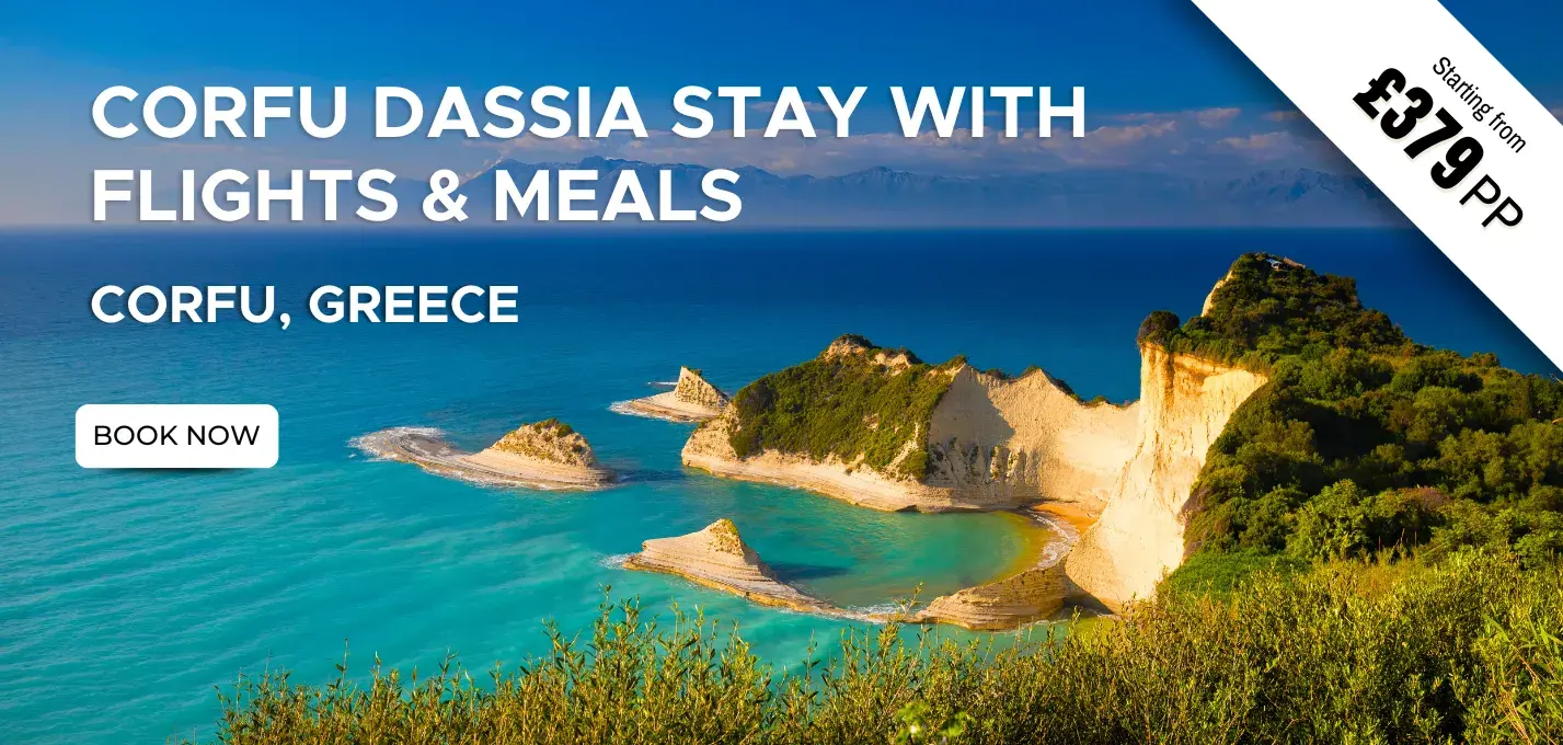 Corfu Dassia Stay W/Flights and Meals