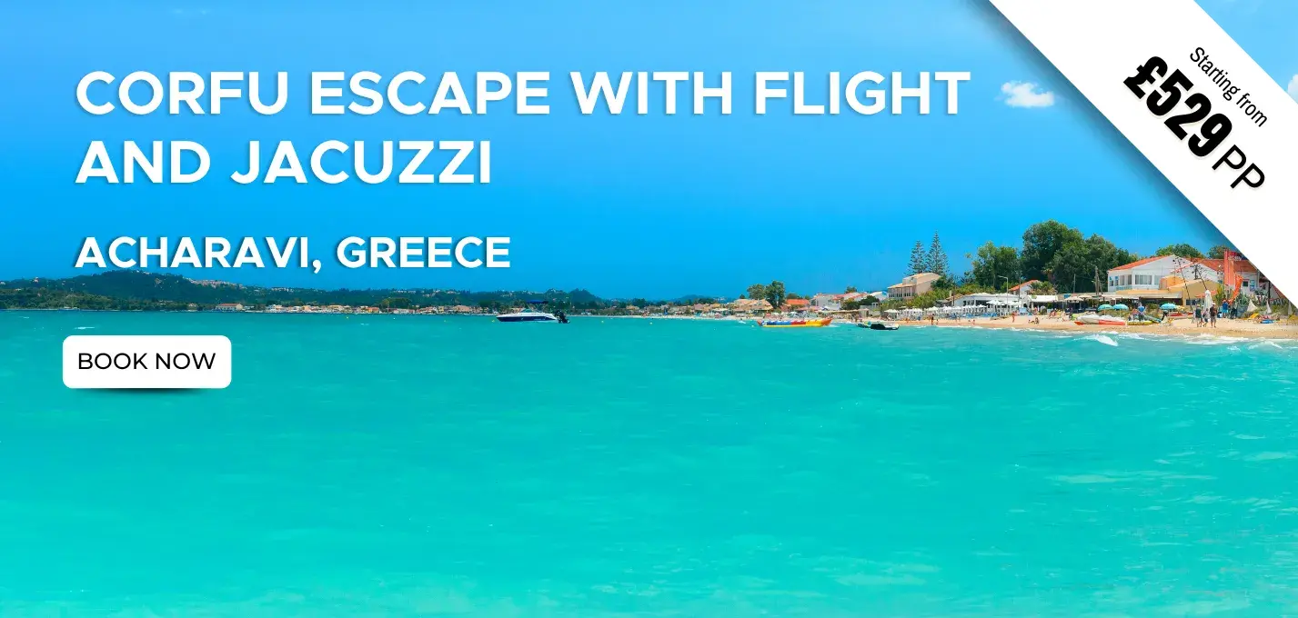 Corfu Escape W/Flights and Jacuzzi