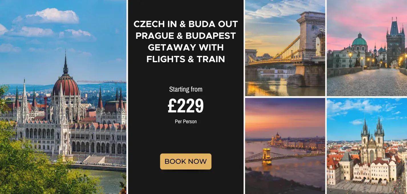 Czech In & Buda Out: Prague & Budapest Getaway W/Flights & Train