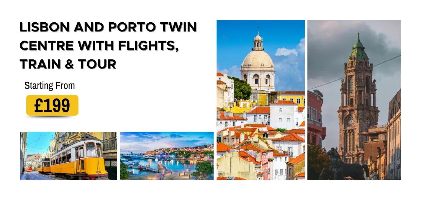 Lisbon and Porto Twin Centre W/Flights, Train & Tour