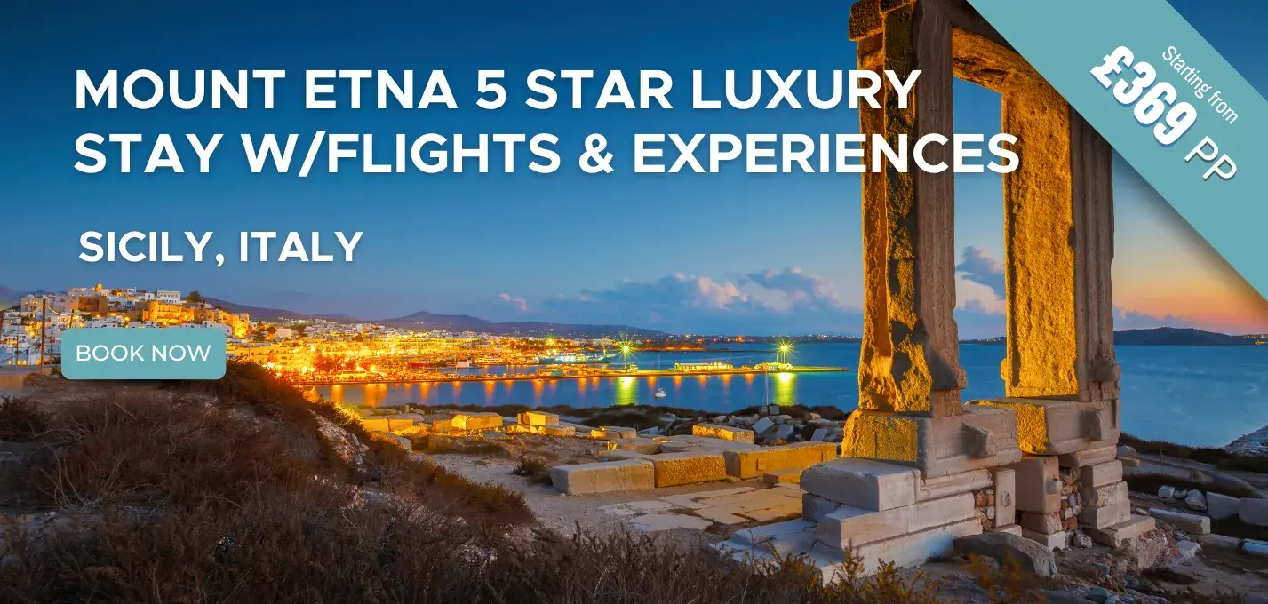 Mount Etna 5 Star Luxury Stay W/Flights and Experiences