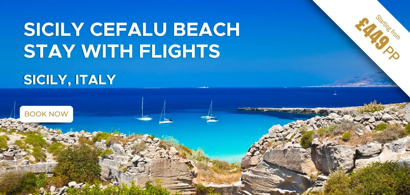 Sicily Cefalu Beach Stay W/Flights